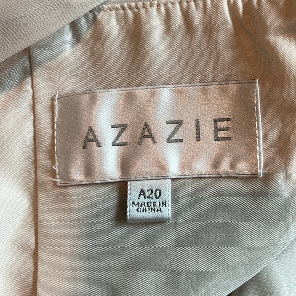 Azazie Cream Halter Dress Size 20 - Picture 6 of 7